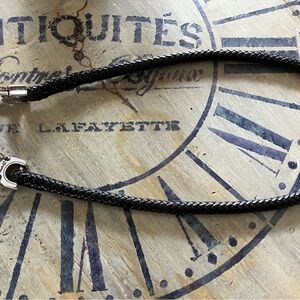 Brighton Black Braided Bag Strap